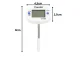 Digital Kitchen Thermometer with Stainless Steel Probe and LCD Display, White