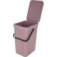 Brabantia Sort & Go Waste Bin 12L, Lilac Pink