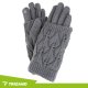 Сенсорные зимние перчатки Trizand R26073 2в1 с митенками, серые