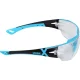 uvex pheos cx2 safety glasses, black/light blue