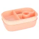 Three-Tier Lunch Box with Compartments, 1900ml, Orange