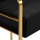 Gabbiano Avila Waiting Room Sofa, Black-Gold
