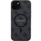 Apple iPhone 13 6.1\'\' Guess 4G Collection Leather Metal Logo MagSafe Case Cover, Black