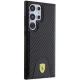 Ferrari Samsung Galaxy S24 Ultra Case Carbon Stitched Bottom, Black