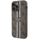 Guess iPhone 15 Pro Max Case 4G Printed Stripes MagSafe, Brown
