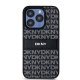 DKNY iPhone 15 Pro Case Mono Stripe & Metal Logo, Black