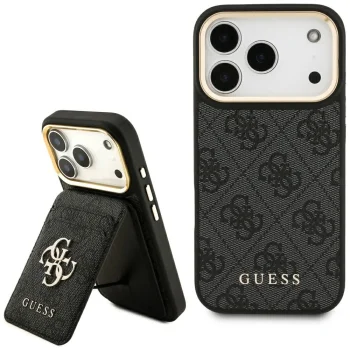 Guess 4G Case with Magsafe Wallet  iPhone 17 Pro - Black