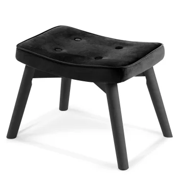Upholstered Footstool Ottoman Norse Sofotel, Black