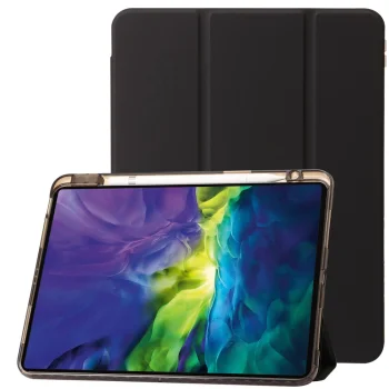 Apple iPad Pro 11'' (2024) (A2837 A2925) Trifold Stand PU Leather Cover Case, Black