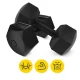 4FIZJO Bitumen Dumbbells Set 2 x 5 kg, Black