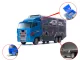 Transporter Truck with Launcher and 6 Police Cars