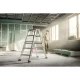 Hailo Master D100 Double-Sided Stepladder, 2x6 Steps, Silver