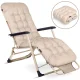 Sofotel Chillwell Folding Garden Sun Lounger with Cushion, Beige