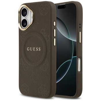 Guess Peony Hot Stamp MagSafe Phone Case Cover iPhone 17 - Brown