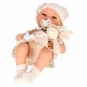 Baby Doll with Carrier and Bunny Plush Toy, 38 cm, Beige
