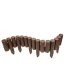 Decorative Garden Border Fencing 150x270 mm, 8 pcs (2.2 m), Brown