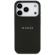 Guess Grained Gold Ring MagSafe Case for iPhone 18 Pro / 17 Pro, Black