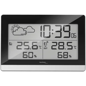 Technoline WS 9255 Weather Station, Black/Silver