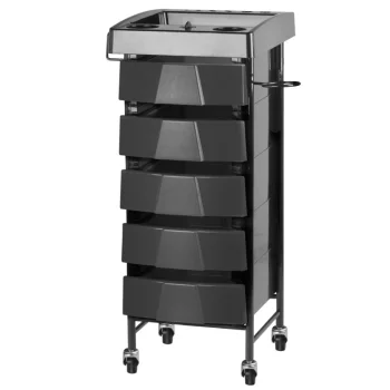Gabbiano 008 Hairdressing Trolley, Black