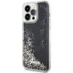 Guess iPhone 14 Pro Max Case Liquid Glitter Marble, Black