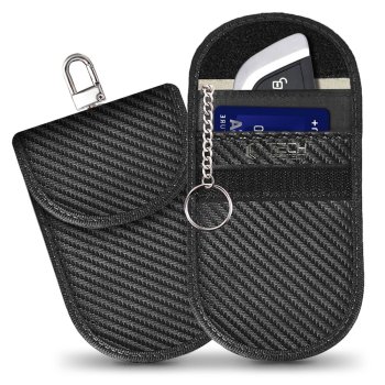 Tech-Protect KLR100 RFID automašīnas atslēgu maciņš, Black Carbon