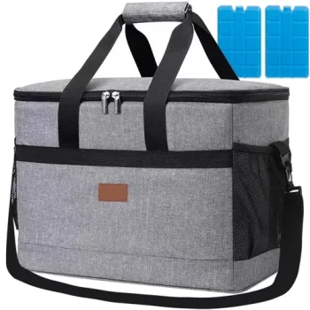 Trizand 20L Cooler Bag with Ice Packs, Grey