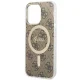 Guess iPhone 13 / 13 Pro Case 4G MagSafe, Brown