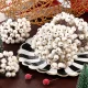 Frosted White Rowan Berries for Christmas Decoration, 5 pcs