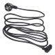 Maclean MCTV-851 Angled Power Cable, 3 Pin, EU Plug, 1.5m, Black
