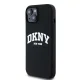 DKNY iPhone 15 / 14 / 13 Case Liquid Silicone White Printed Logo MagSafe, Black