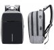 Ūdensizturīgs pretzagļu portatīvā datora mugursoma ar USB A, pelēka-melna