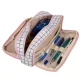 Maaleo Triple Fold-Out Pencil Case, Checkered