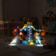 Multistore Magnetic Building Blocks with LED Lights and Marble Run, 134 Pieces