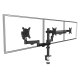 Maclean MC-137 Triple Monitor Desk Mount (17\"-27\", 8kg, Gas Spring), Black