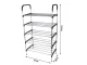 Shoe Rack, 5 Tiers, for 15 Pairs, Silver