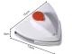 Double-sided magnetic window cleaner with strong magnets and precise squeegee, white/orange