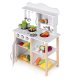 Деревянная детская кухня Ecotoys с духовкой и аксессуарами, белая