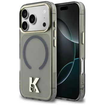 Karl Lagerfeld IML K Head Logo MagSafe Case for iPhone 17 Pro, Black