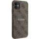 Guess iPhone 11 / XR Case 4G Collection Leather Metal Logo MagSafe, Brown