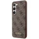 Guess 4G Metal Gold Logo Case for Samsung Galaxy S23, Brown