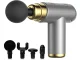 Compact Massage Gun with 4 Attachments, Grey