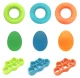 Hand Exercise Bands Set, 9 pcs, with Variable Resistance, Multicolor