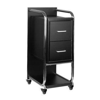 Gabbiano Solo Hairdressing Trolley Black/Silver