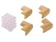 Soft Foam Furniture Corner Protectors, Brown, 4 pcs