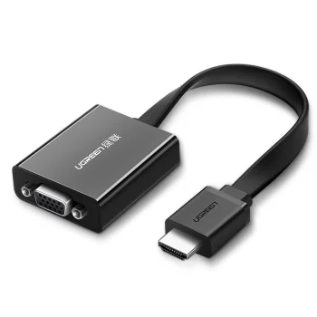 Ugreen HDMI to VGA Adapter with micro USB and 3.5mm Audio Black (40248)
