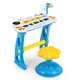 Kids Electronic Keyboard Piano with Microphone and Stool, 31 Keys, Blue