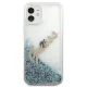Guess iPhone 12 mini Case Glitter Vintage Script, Blue