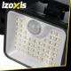 Izoxis 180 LED Solar Garden Light with Motion Sensor, IP65, Black