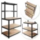 Humberg HR-855 Metal Shelving Unit / Workbench, 180x100x60 cm, Black