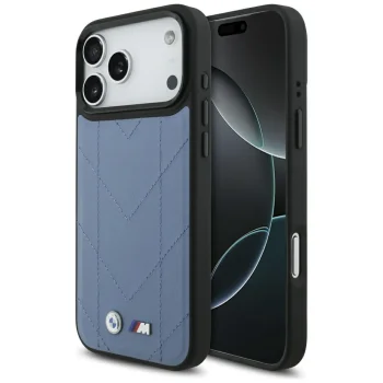 BMW iPhone 17 Pro Max Case M Quilted Logo MagSafe, Blue